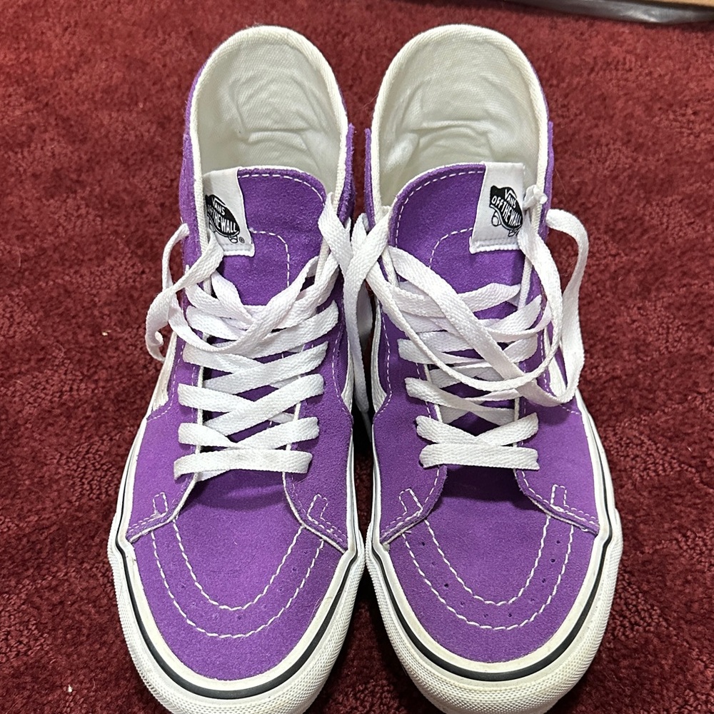 Vans Purple High-Tops with White Accents